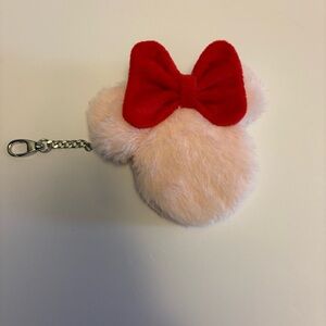 Forever21 /Disney Minnie Mouse Red bow and pink Furry coin purse
